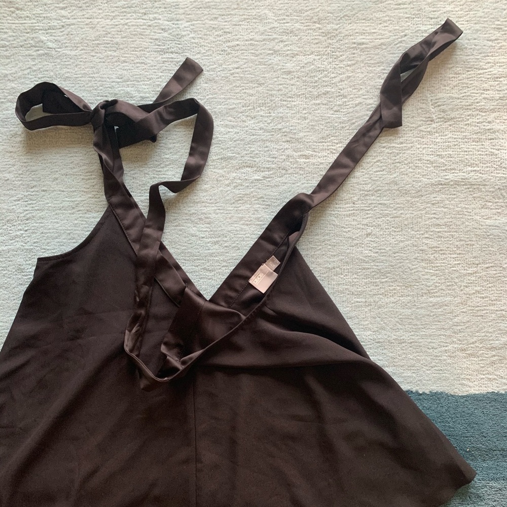 ASOS Black Sleeveless Blouse with Ties Sz. 12 - Picture 4 of 6
